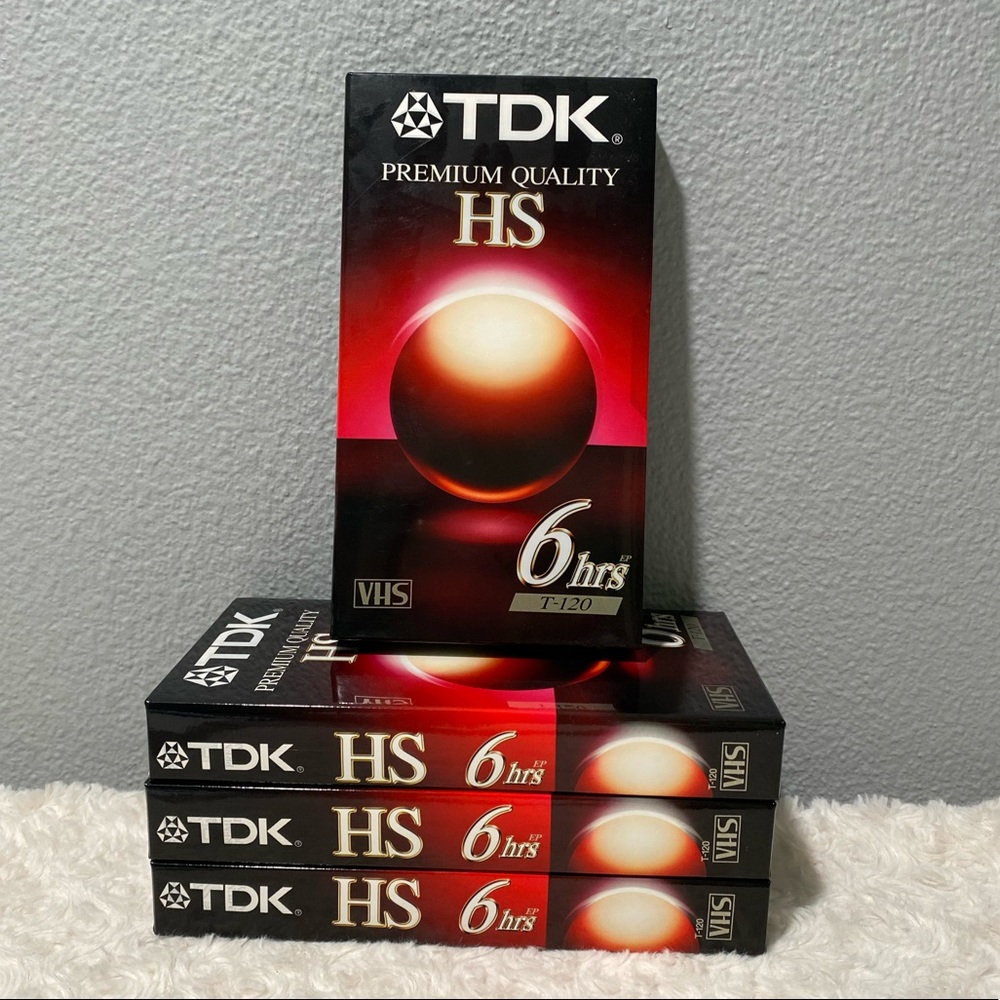 Lot of 4 New sealed TDK HS T-120 VHS blank tape